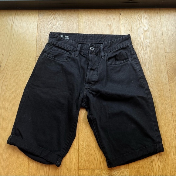 G-Star Raw 3301 Straight Denim shorts Black Jeans - 29 - Picture 6 of 15